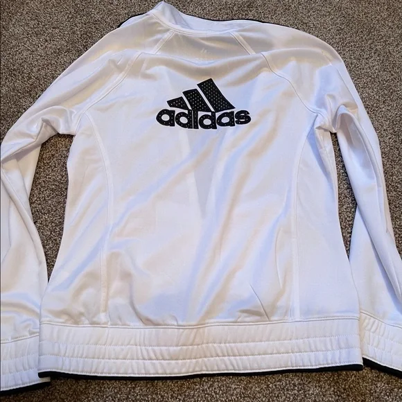Adidas white and black jacket Size Small - Picture 6 of 7